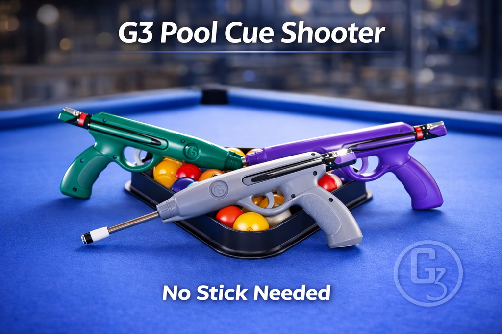 G3 Cue Gun Set of 2 Gunmetal Gray & Royal Purple Pool Cue Shooter Billiards